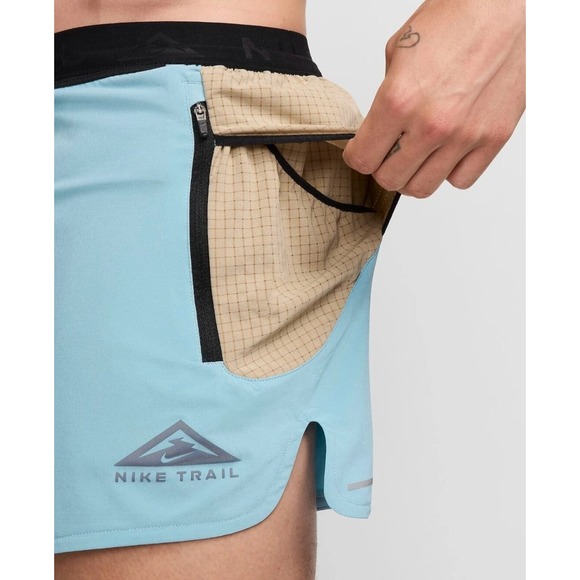 Nike Trail Running Shorts Mens Size Small Brief Lined FB4194-464 Blue NEW - Picture 4 of 16
